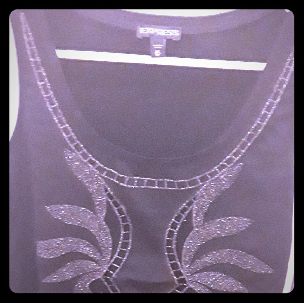 Black Express tank with silver details
